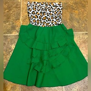 DIY Ruffled Cheetah Print halter dress